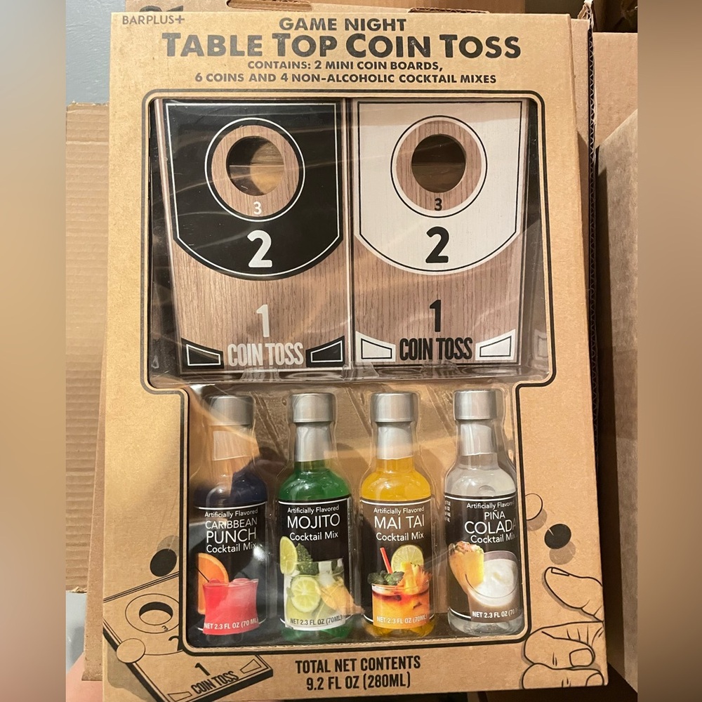 Game night table top coin toss